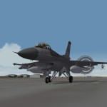 F-16 on roll out